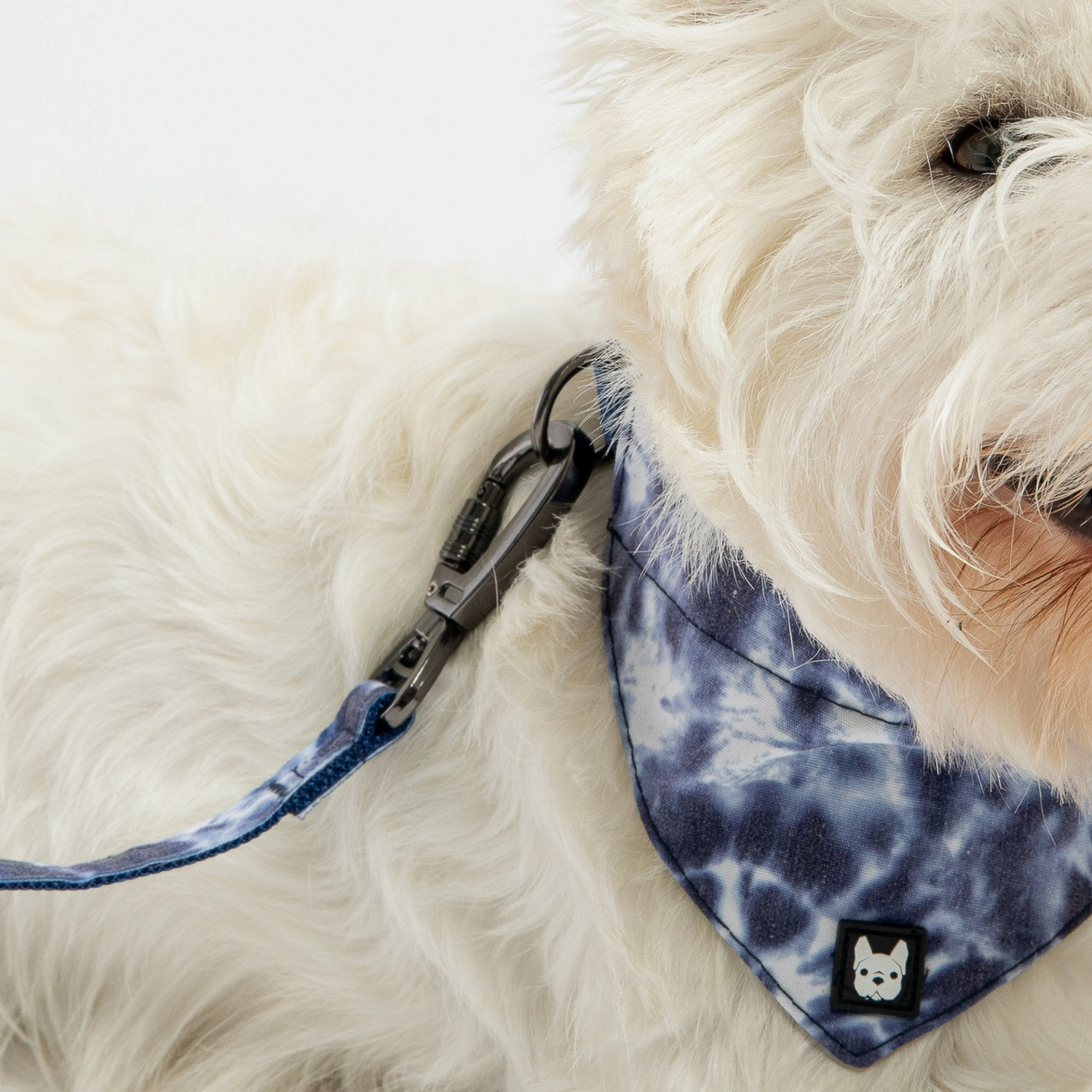 Poplin Dog Leash -(Blue Tie Dye)