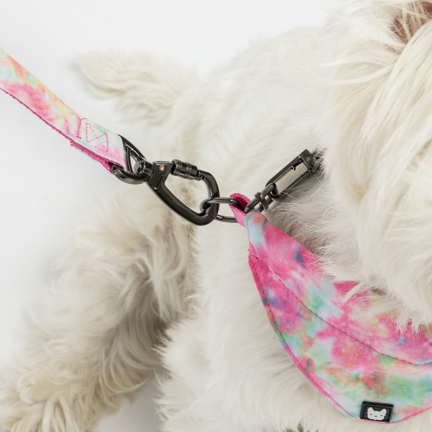 Poplin Dog Leash (Pink Tie Dye)