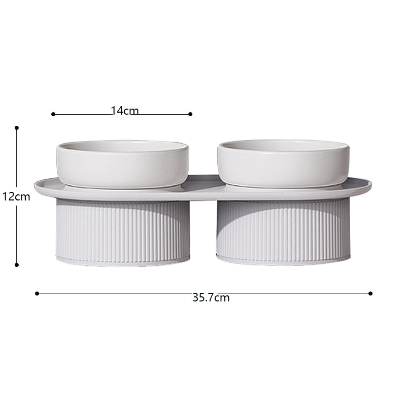 Ceramic Double Pet Bowl
