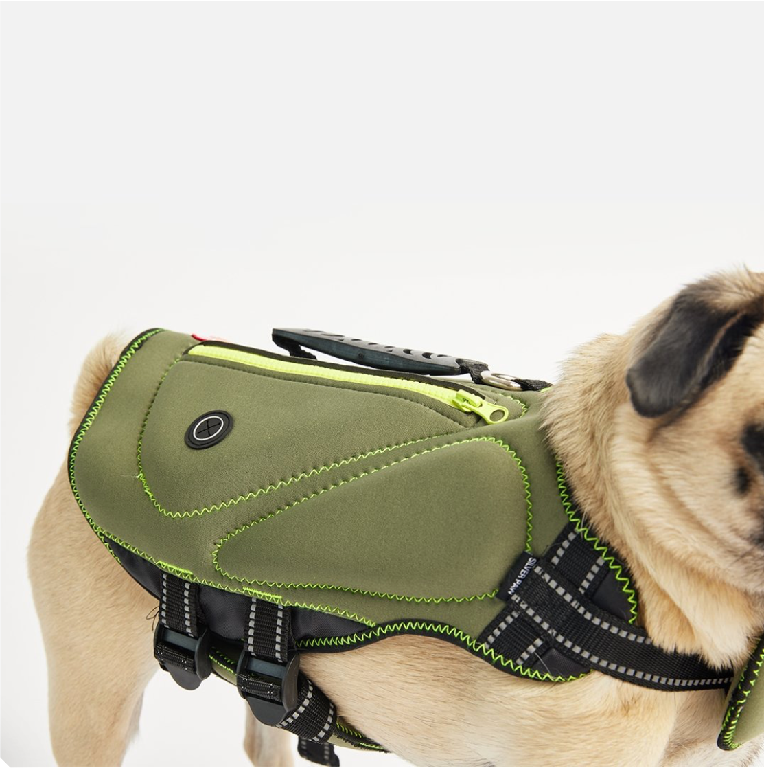 Neoprene Dog Life Jacket (Khaki)