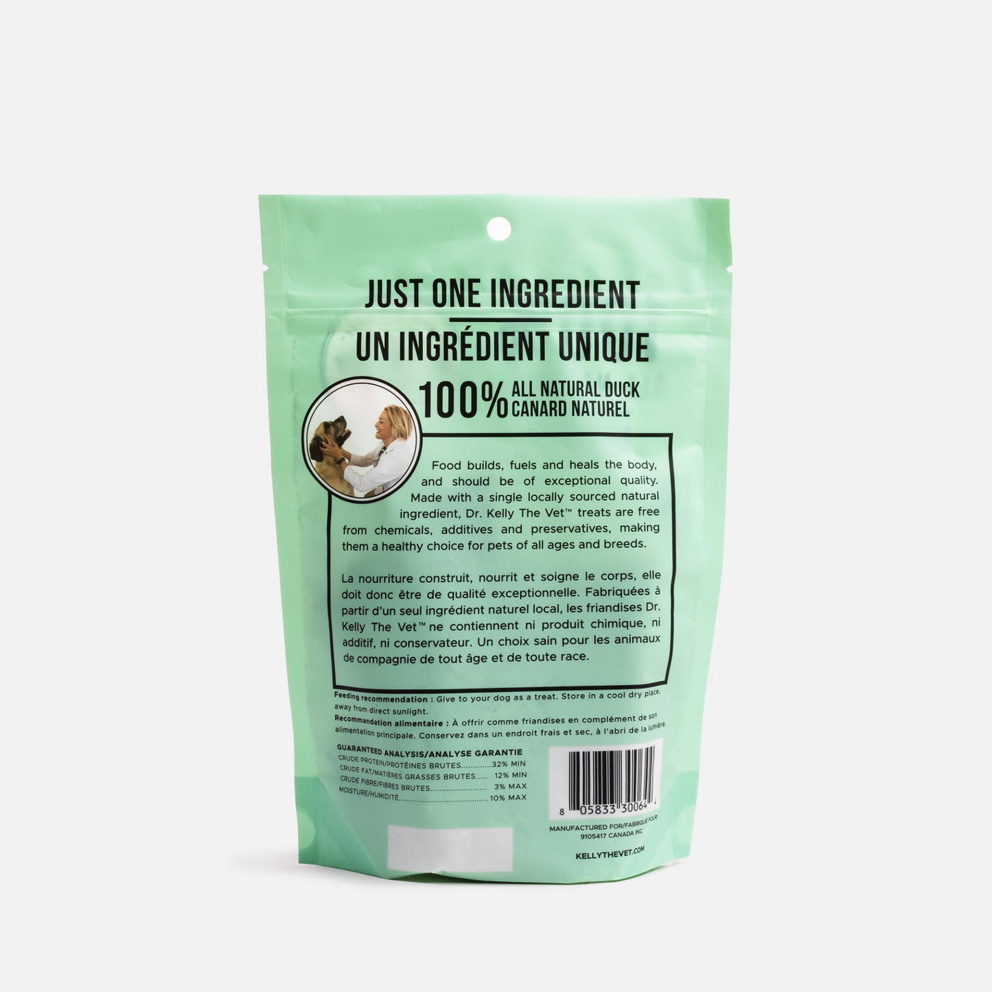 Dr. Kelly The Vet 100% Natural Dog Treats - Duck