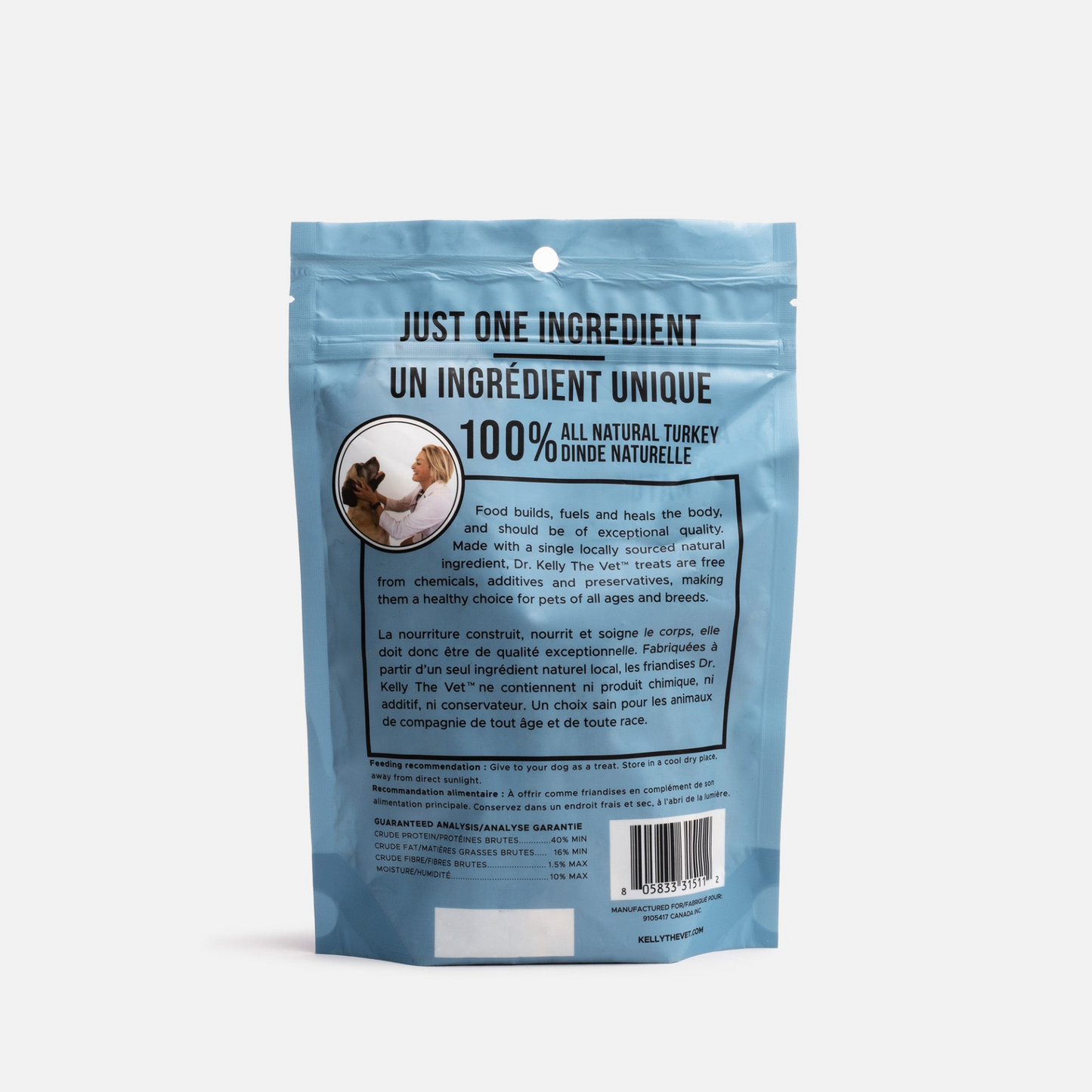 Dr. Kelly The Vet 100% Natural Dog Treats - Turkey