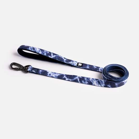 Poplin Dog Leash -(Blue Tie Dye)