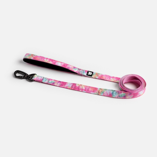 Poplin Dog Leash (Pink Tie Dye)