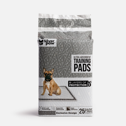 Dog Training Pads - Black & White Printed - 25 ct